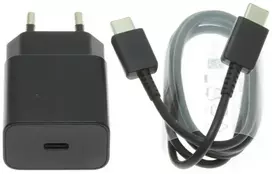 „Samsung EP-T1510EBE“ kelioninis įkroviklis | 15 W | USB-C | su pridėtu USB-C–USB-C laidu | juodas (OEM)