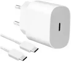 „Samsung EP-TA800EWE“ kelioninis įkroviklis | 25 W | PD | USB-C | su pridedamu USB-C–USB-C laidu | baltas (OEM)