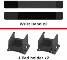 „iPega SW2136“ sportinės apyrankės, skirtos „Nintendo Switch 2 JoyCon“ konsolei, juodos