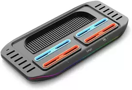 „iPega SW2210“ daugiafunkcis įkrovimo RGB stovas, skirtas „Nintendo Switch 2“, juodas