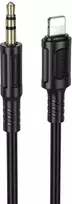 Borofone Cable AUX BL25 Nice – Lightning to jack 3,5mm – 1 metre juodos spalvos