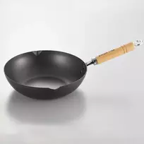 Japoniška plieninė gili keptuvė „YOSHIKAWA“, Ø24 cm YH9909
