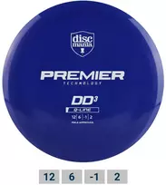 Blue Diskgolfo diskas Distance Driver Q-LINE PREMIER DD3 Mėlyna