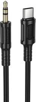 Borofone Cable AUX BL25B Nice – Type C to jack 3,5mm – 1 metre juodos spalvos