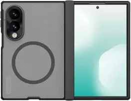 Nillkin Super Frosted FOLD magnetinis nugarėlės dėklas, skirtas Samsung Galaxy Z Fold 8, skaidrus, juodos spalvos