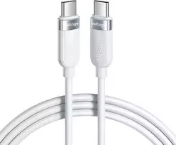 USB-C / USB-C laidas Voltage Silicone 100W PD 100 cm baltas