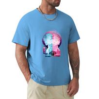 Minimalist Silhouette Hiro & Zero Two T-Shirt Anime Clothes Oversized Graphic Tee Men T Shirt S