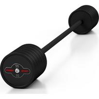 Gumuotas tiesus štangos grifas 55 kg, matinis juodas, Marbo Sport
