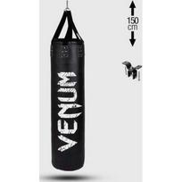 Bokso maišas Venum Challenger Heavy Bag su lubų kabliu, juodas/baltas, pripildytas, 150 cm