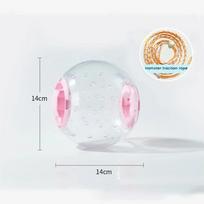 14cm/18cm Bėgiojimo kamuolys Skaidrus augintinių reikmenys Naujas žiurkėno mankštos kamuolys Pink 18cm white