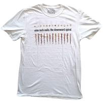 Nine Inch Nails Downward Spiral (Back Print Slim Fit T-shirt Large White Unisex T-Shirt XXL