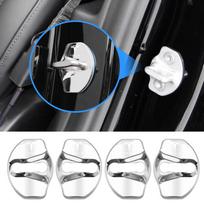 4PCS Car Door Lock Cover Stainless Steel Protection Accessories  for Tesla  Model 3 Highland 2023 Model S Model X Model Y