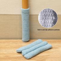 4Pcs/set Floor Protector Chair Leg Sock Elastic Protective Case Universal Furniture Legs Sleeves pilka