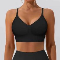 Temu Bestseller U-Back Multi-Way Wire-Free Push-Up Bra Lingerie for Plus Size Women XL juoda