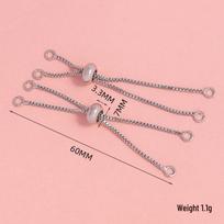 18K Gold-Filled Adjustable Push-Pull Chain for DIY Jewelry