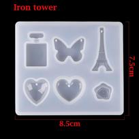 Letter Silicone Resin Molds DIY Dropping Glue Mold Epoxy Molds for Jewelry Keychain Making Resin Casting Molds gray