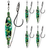 5Pcs Catfish Float Rig Kit Coated Line Hook Crane Swivel with Sharp Sea River Lake