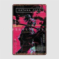 Katana Zero Option 2 Metal Plaque Poster Wall Cave Wall Vintage Wall Decor Tin Sign Poster 20x30cm（7.8x11.8inch）