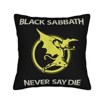 Black Sabbath Never Say Die Devil Pillow Case  Graphic Pillow Cover Retro Trendy Pillowcases For Chair Sofa Home Decor 16x16Inch