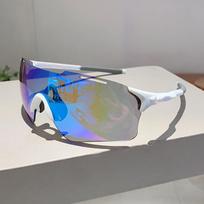No-rim Sports Goggle Men Fashion Mirror Outdoor Cycling Sun shades Women Modern Windproof Anti-UV Protective Shades as picture shows