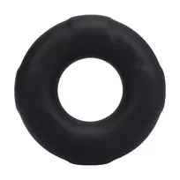 Doc Johnson Rock Solid Lifesaver Silicone Ring - Flexible, Body-Safe, Black