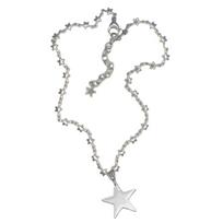 Vintage Style Necklace Five-Pointed Star Pendant Neckchain Adjustable Collarbone Chains Accessory for Daily Wear 1