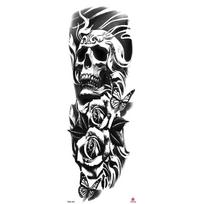 Atsparūs vandeniui pilno rankos tatuiruočių lipdukai: Jėzus, Mergelė Marija, Karūna, Liūto dizainas 480x170 mm