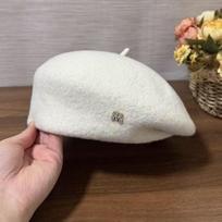 Shao Heng Women's Black Wool Beret: Autumn/Winter Japanese Style, Face-Slimming Painter Hat, Trendy for Large Head Circumference. Adjustable Head Circumference [54-58] balta
