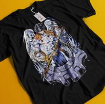 2026 Summer Digimon Adventure Anime Angemon Printed Loose Shortsleeved Pure Cotton Childrens Tshirt Tide Unisex Y2k Casual S