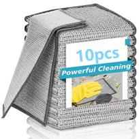 Multipurpose Wire Dishwashing Rag Non-Scratch Metal Silver Steel Wire Cleaning Dust Cloth Towel Rags for Pots and Pans Washing 10pcs
