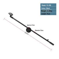Adjustable Microphone and Phone Live Streaming Tripod Stand with Vertical Crossbar. gray