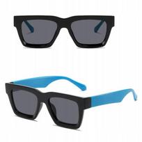 Stilingi Unisex Saulės Akiniai Uv400 Juodi/mėlyni su Aksesuarų Rinkiniu