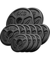 Ketaus svorių diskų komplektas Marbo, 30 kg (2x5 kg + 6x2,5 kg + 4x1,25 kg)