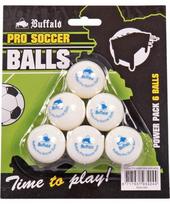 Stalo futbolo kamuoliukų rinkinys Buffalo Pro, balti, 6 vnt.