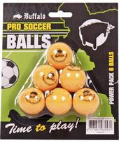 Stalo futbolo kamuoliukų rinkinys Buffalo Pro, geltona, 6 vnt.