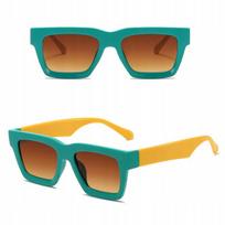 Stilingi Unisex akiniai nuo saulės su Uv400 filtru, turkio ir geltonos spalvos