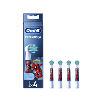 Oral-B Replacement Toothbrush Heads | EB10 4-pack Spiderman | Heads | For kids | Number of brush heads included: 4