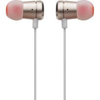 JBL T290 gold wired earphones with 3.5mm jack and microphone