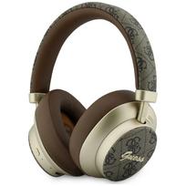 Wireless headphones Guess ENC 4G Gold Script Metal brown