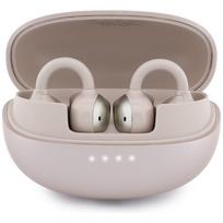 Wireless OWS earphones, Guess metallic finish, electroplated parts, classic logo, pink