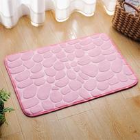 Memory Foam Bath Mat Ultra-Absorbent Mat Stylish Bathroom Decor Pink