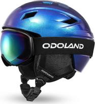 Odoland Slidinėjimo šalmas ir akiniai L (60–61 cm)