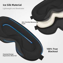 3D Sleep Mask Contoured Blindfold Blockout Light Adjustable Strap Soft Comfy Eye Shade For Nap Travel Sleeping juoda