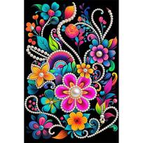 DIY Strange Flowers Pearl Diamond Art Kits Without Frame 30x40cm Gem Art Diamond Painting Kits for Adults/Beginners Gift Idea Home Wall Decor 30x40cm