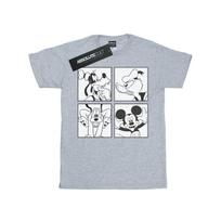 Disney Womens/Ladies Mickey, Donald, Goofy And Pluto Boxed Cotton Boyfriend T-Shirt L pilka