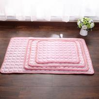 Naminių gyvūnų ledo šilko vėsinimo kilimėlis katėms ir šunims - pralaidus orui, nelipnus, universalus dydis S-50*40cm (for pets up to 5lbs) rožinė