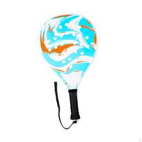 Beach Tennis Racket Foam Core Paddle Lightweight Design PP Material Non Slip Grip PU Blue  Orange