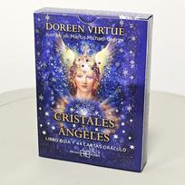 10.5x7.5cm Spanish Edition Crystal Angels Oracle Deck 44pcs Tarot Cards