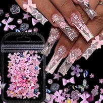 Aurora lankas dervos nagų dailės aksesuarai: 3D Perlinis Stiklas Deimantinis Fantazija 100pcs/13