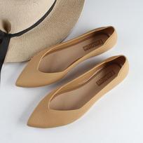 2023 women Fashion Slip on Mesh Loafers Ballet Casual Flat Women Soft Bottom Moccasin Pointed Toe Boat Shoes Chaussure 36 chaki